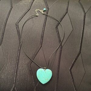 Turquoise Heart Pendant Necklace
